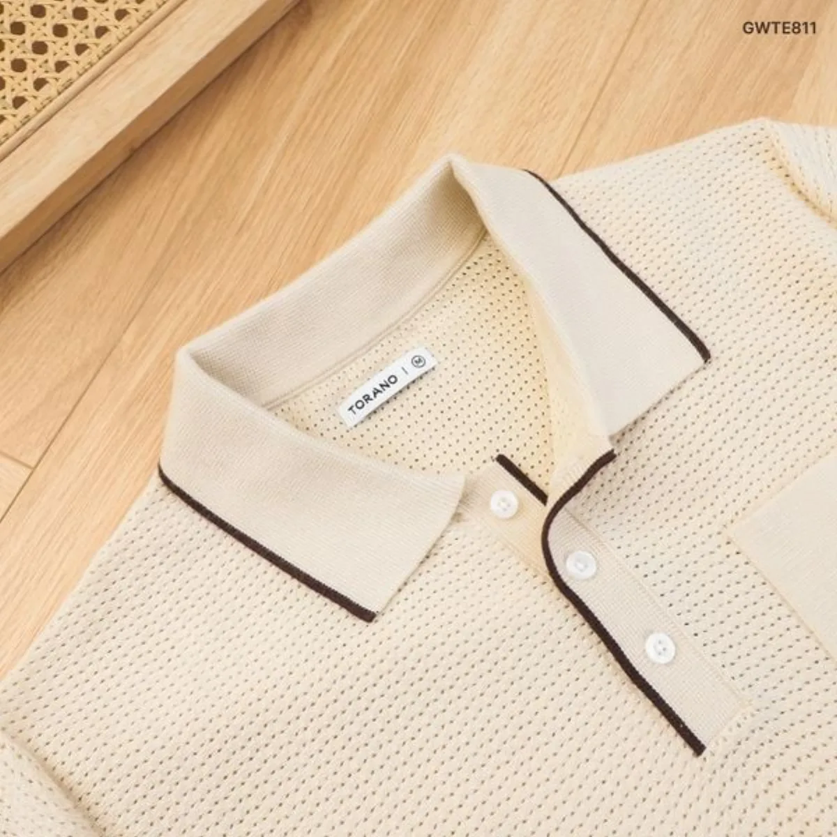 Áo Polo len MERINO POLO TORANO basic thêu logo ngực nam tính, gọn gàng và lịch lãm GWTE811