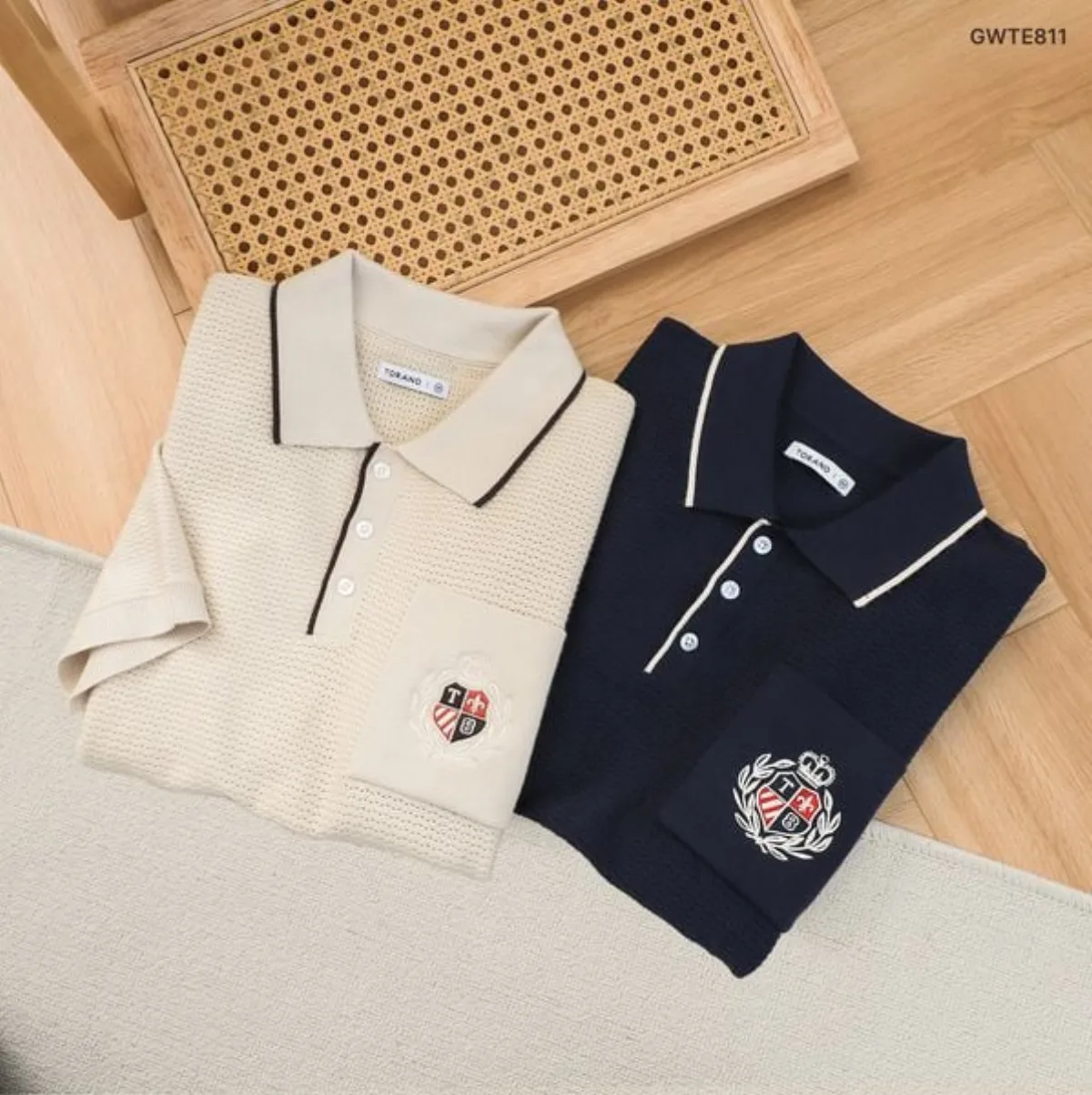 Áo Polo len MERINO POLO TORANO basic thêu logo ngực nam tính, gọn gàng và lịch lãm GWTE811