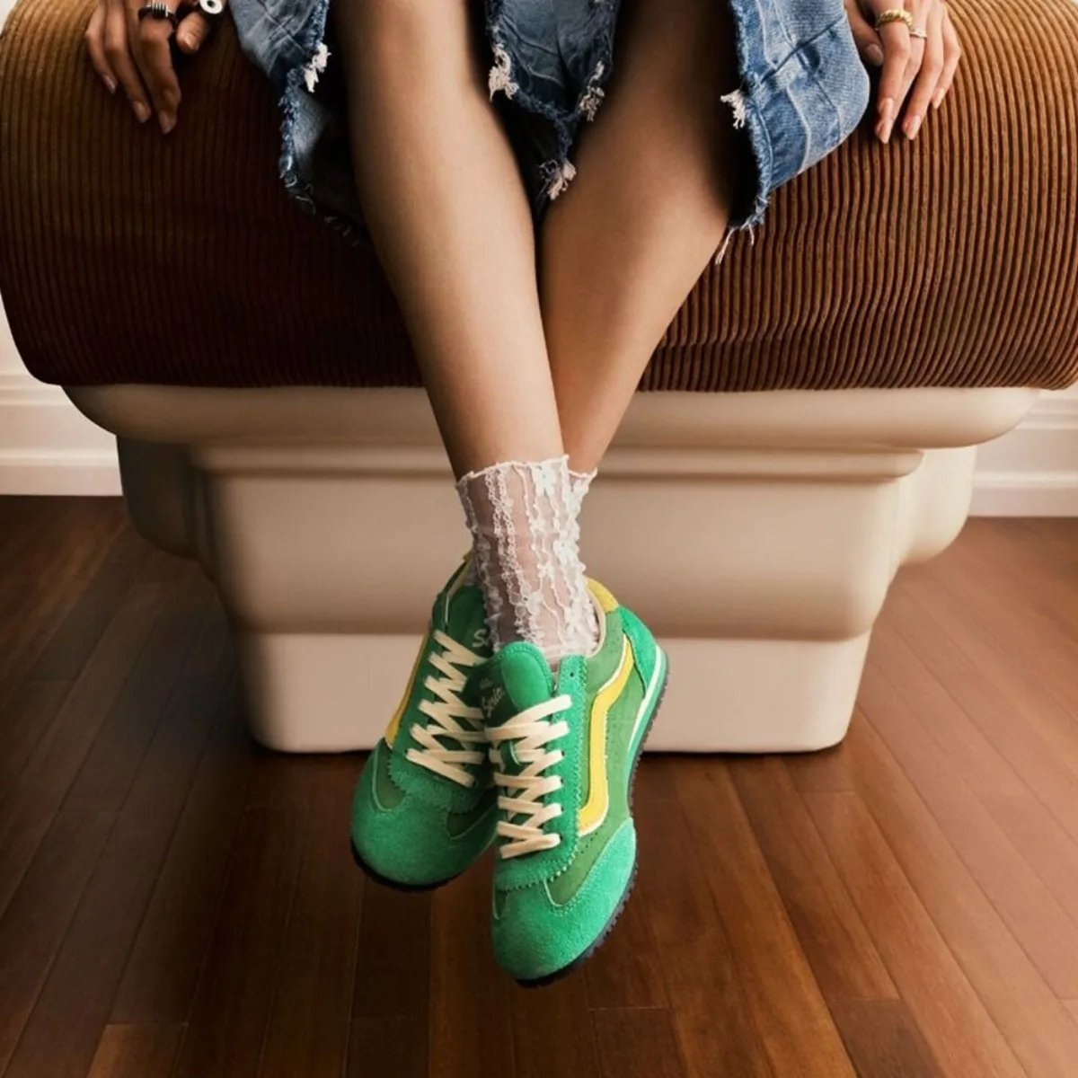 Giày VANS SUPER LOWPRO VIVID VERDANT/SPACE YELLOW