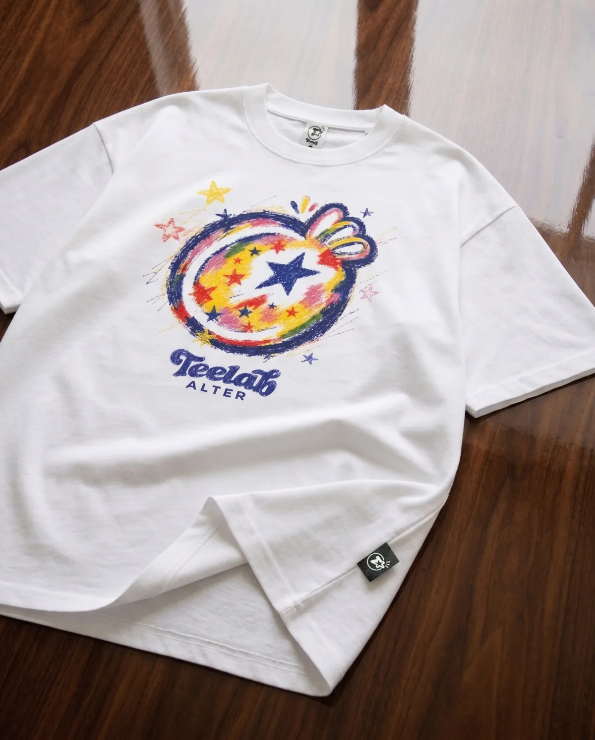 Áo Thun Teelab Alter Oversized Cotton TI STAR Ripple Tee TS435