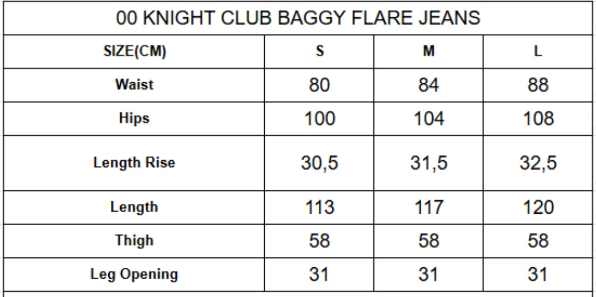 QUẦN 00 KNIGHT CLUB BAGGY FLARE JEANS