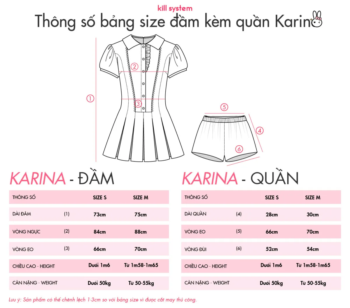 Đầm thiết kế dáng ngắn kèm quần bảo hộ Karina tay phồng chiết eo - Killsystem