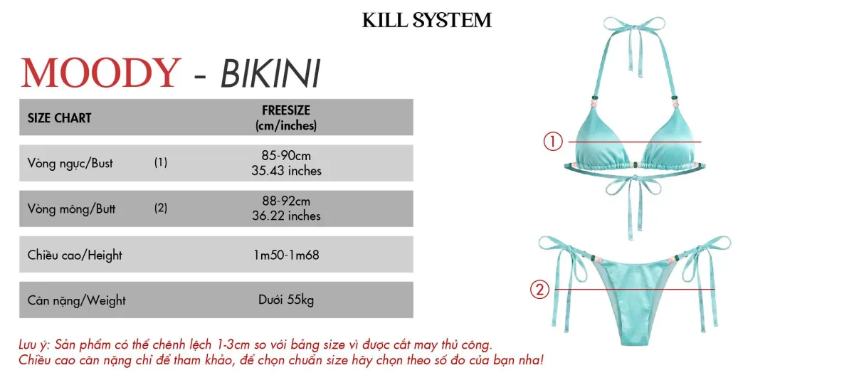 Bikini hai mảnh phi lụa sexy kèm mút MOODY - 𝐊𝐈𝐋𝐋 𝐒𝐘𝐒𝐓𝐄𝐌