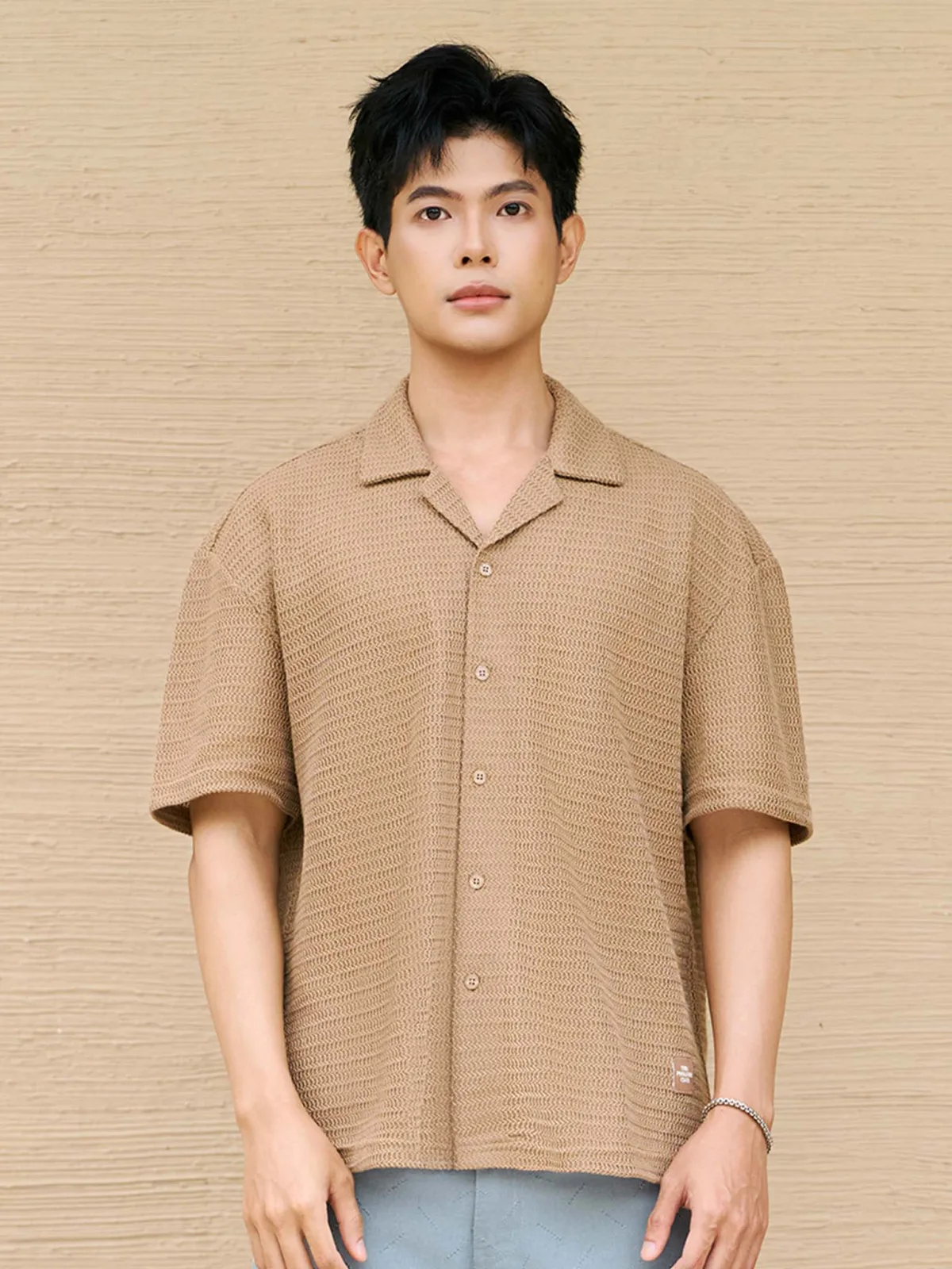 Áo Sơ Mi Nam ICONDENIM Tay Ngắn Cuban Riviera Knit Form Relaxed SMID0400