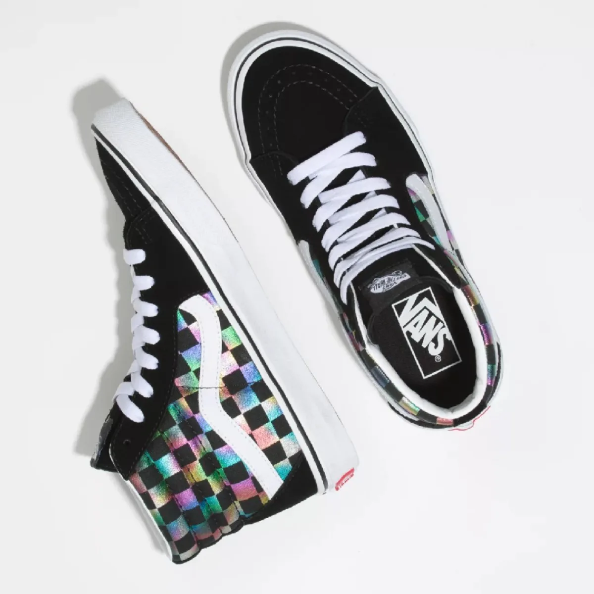 VANS IRIDESCENT CHECK SK8-HI BLACK