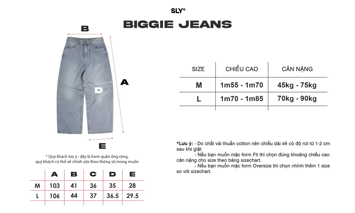 Quần Jeans SLY Baggy Destroy Dirty
