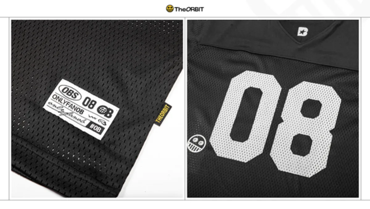 COMBO ÁO + QUẦN THE ORBIT Mesh Jersey 08 + Quần OB Logo Black  - Local Brand Chính Hãng