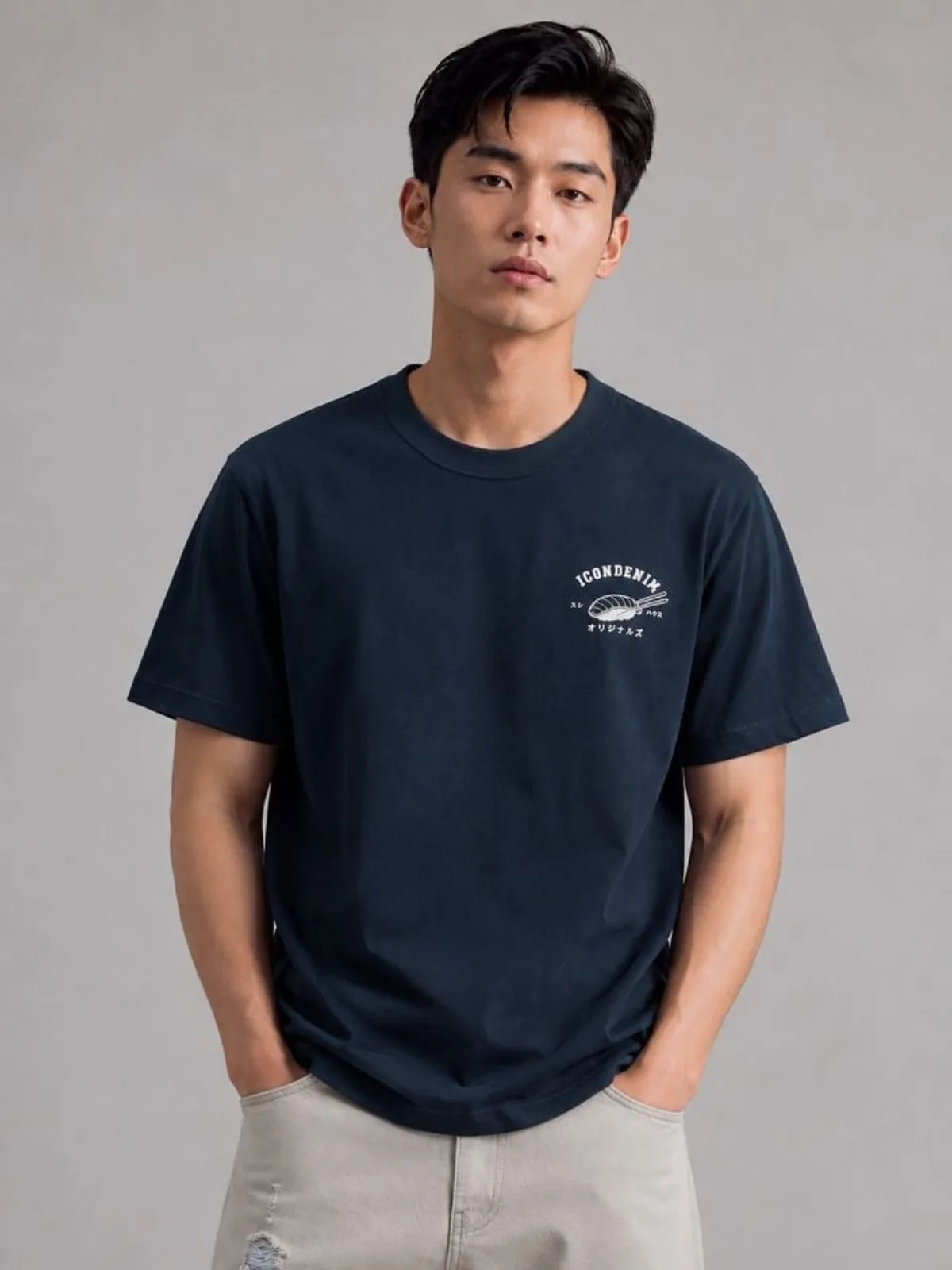 Áo Thun Nam ICONDENIM Midnight Sushi Form Regular ATID0759