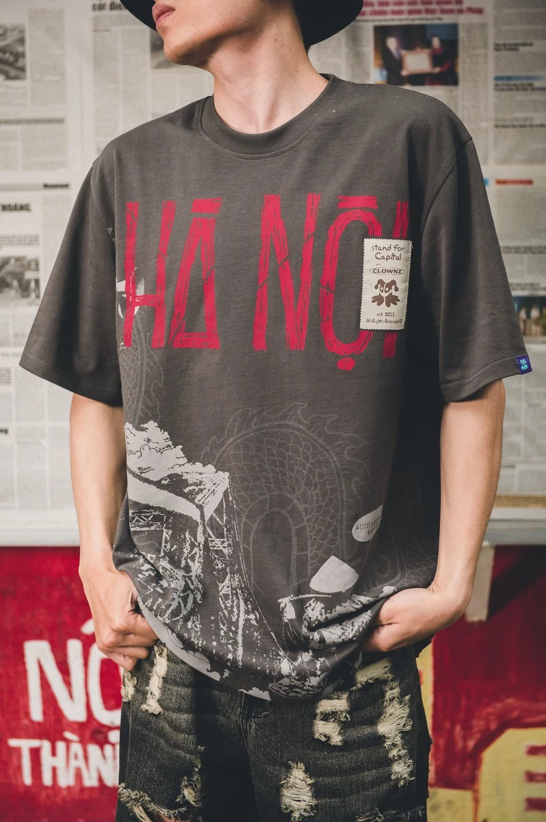 Áo thun trơn tay lỡ local brand ClownZ Hà Nội phông cổ tròn form rộng cotton unisex nam nữ nhiều màu
