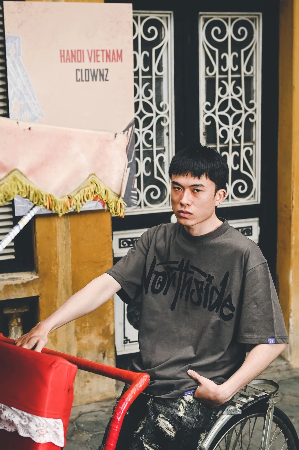 Áo thun trơn tay lỡ local brand ClownZ Northside phông cổ tròn form rộng cotton unisex nam nữ