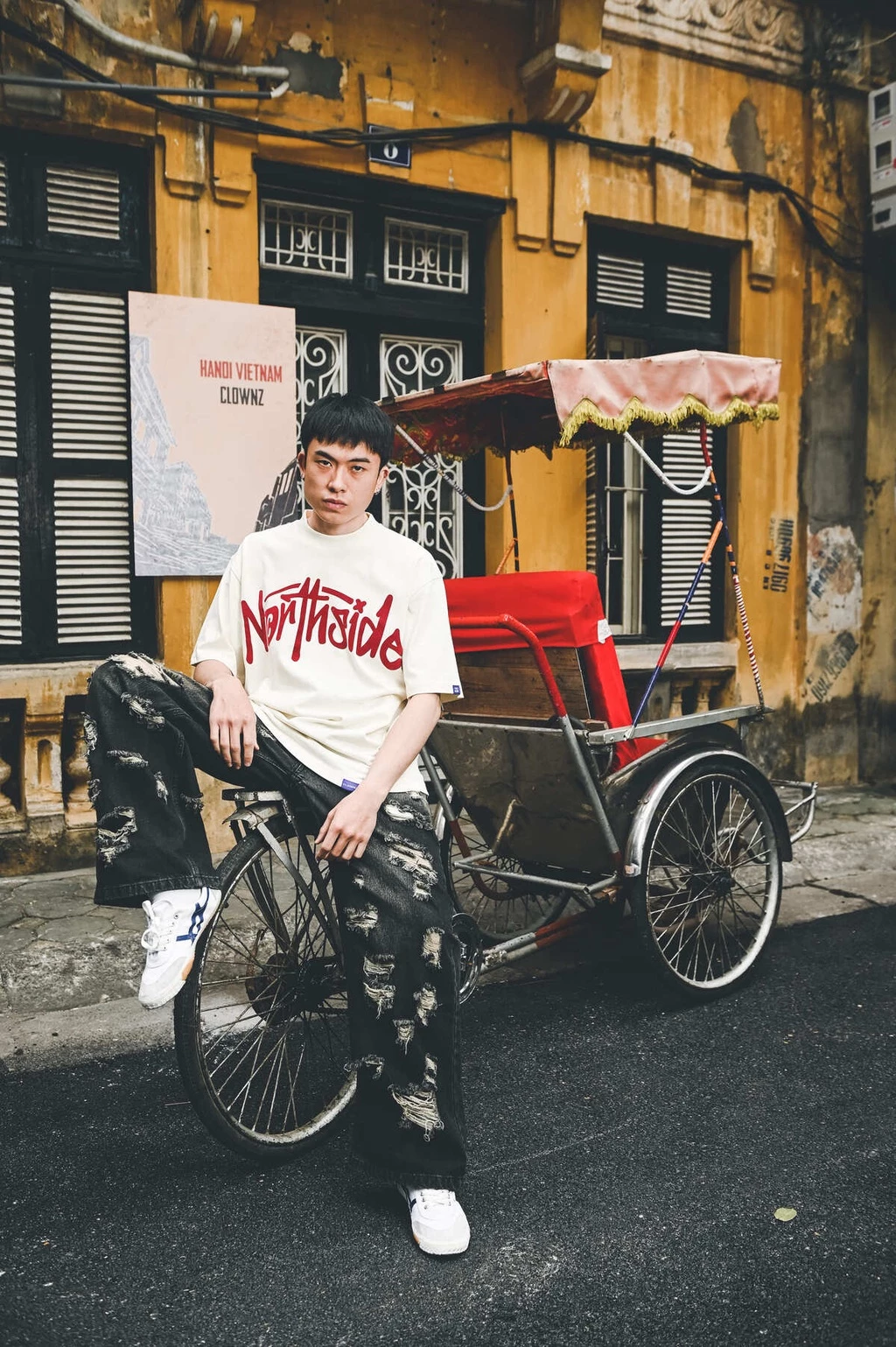 Áo thun trơn tay lỡ local brand ClownZ Northside phông cổ tròn form rộng cotton unisex nam nữ