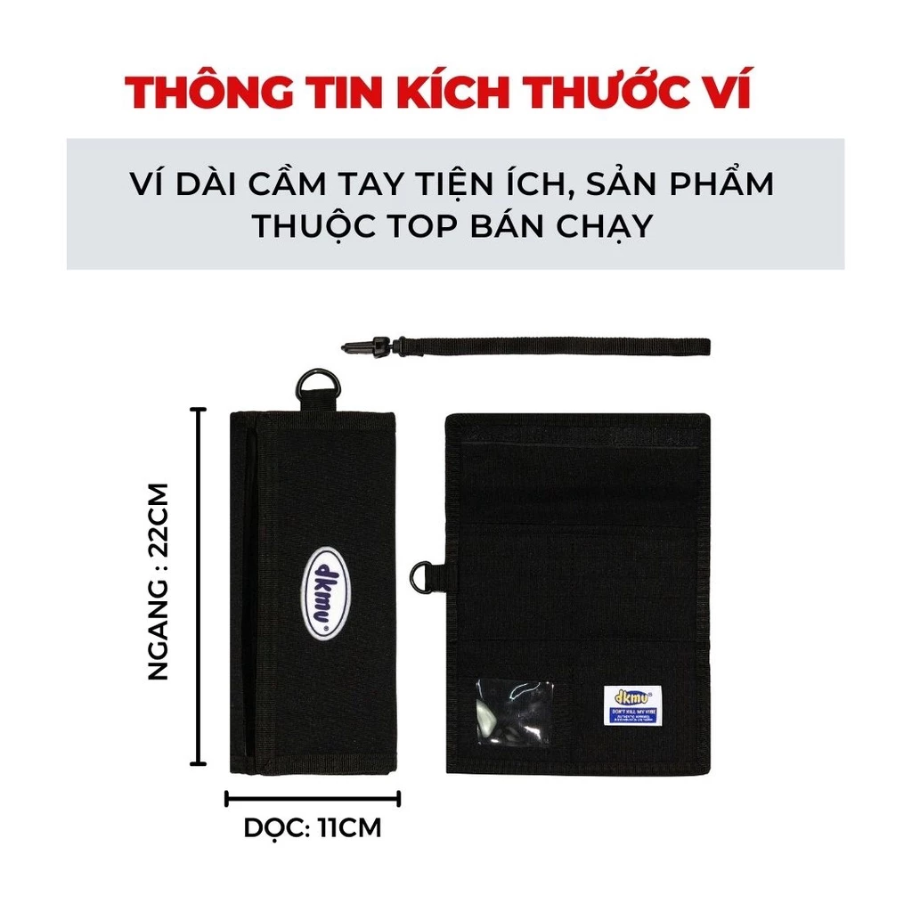 Ví dài unisex logo su DKMV Long Wallet Logo | K-V31-1