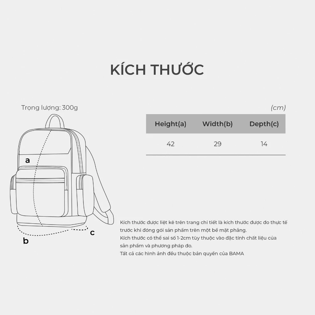 [KOL] Balo nam nữ đi học đi làm BAMA Border Backpack cặp chống nước nhiều ngăn đựng laptop 15.6 inch