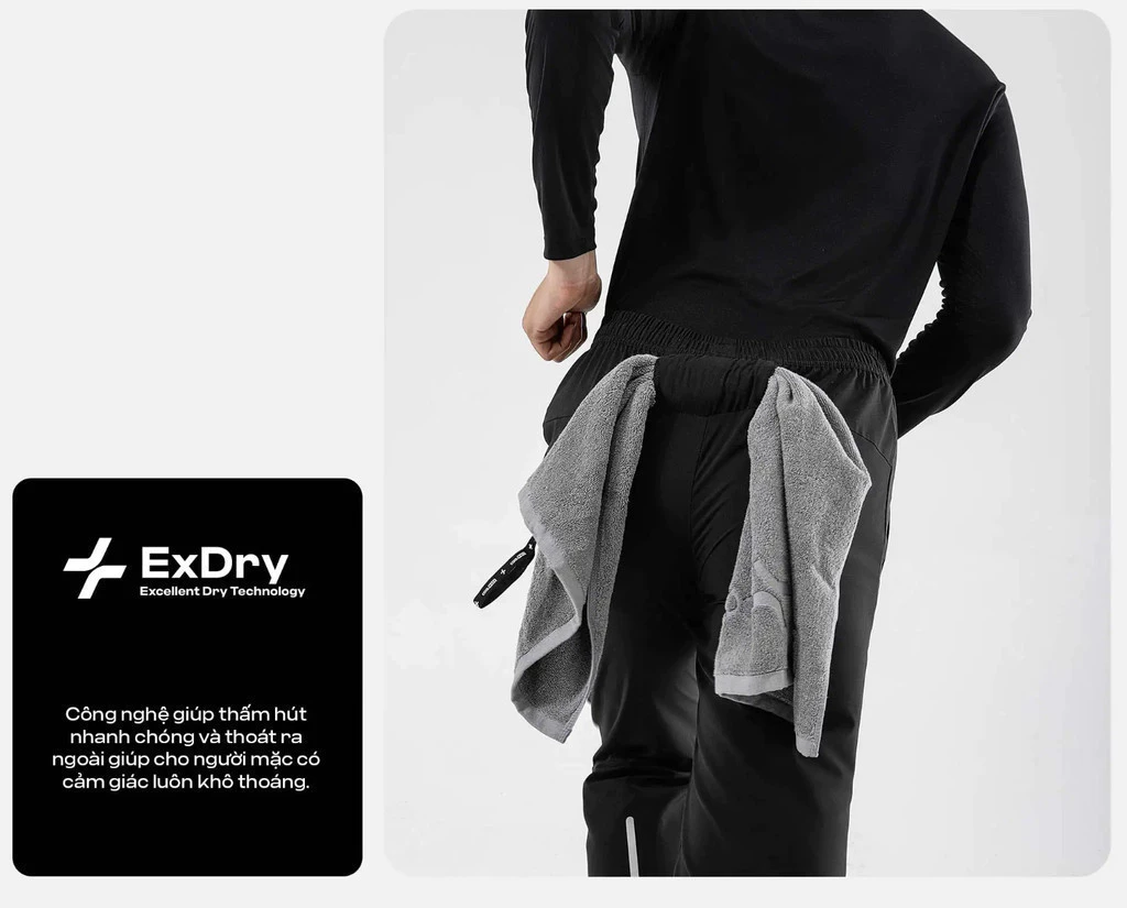 Quần dài thể thao chạy bộ Running Pant siêu nhẹ thoáng khí thấm hút Coolmate OUTLET KHÔNG ĐỔI TRẢ