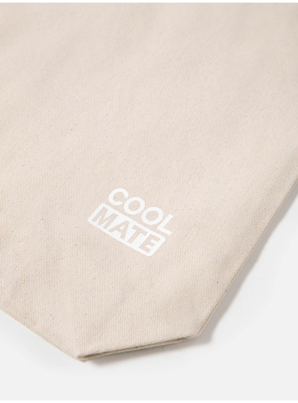 Túi Tote Canvas màu Be in logo Coolmate Unisex Coolmate