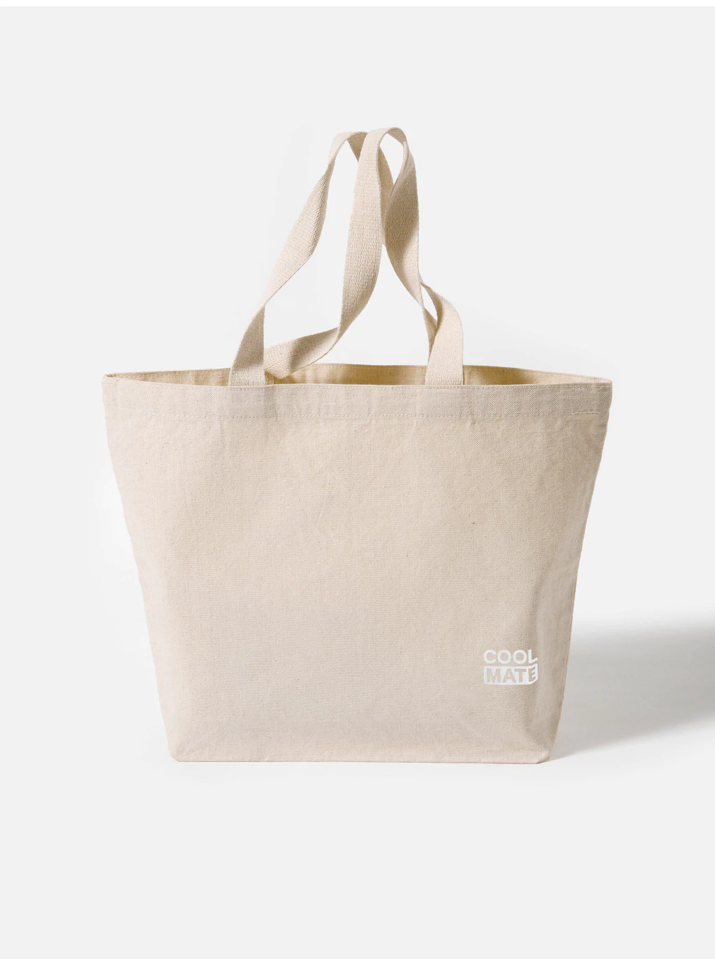 Túi Tote Canvas màu Be in logo Coolmate Unisex Coolmate