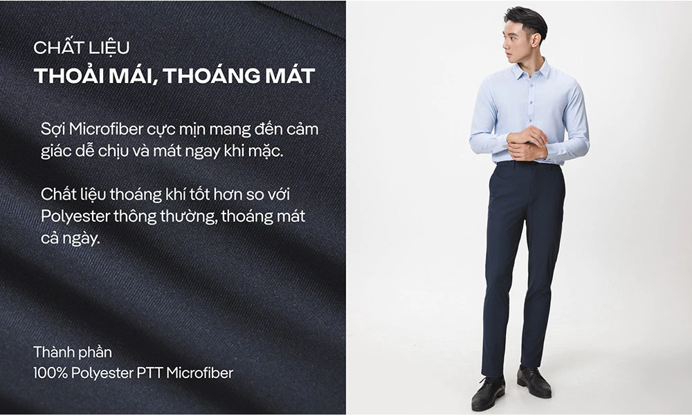 [TẶNG TẤT COTTON]Quần Dài ECC Warp Pants dáng Slim co giãn giữ form tốt, quần đi làm đi chơi dạo phố Coolmate