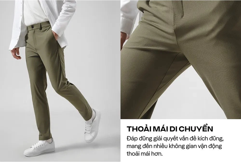 [TẶNG TẤT COTTON]Quần Dài ECC Warp Pants dáng Slim co giãn giữ form tốt, quần đi làm đi chơi dạo phố Coolmate