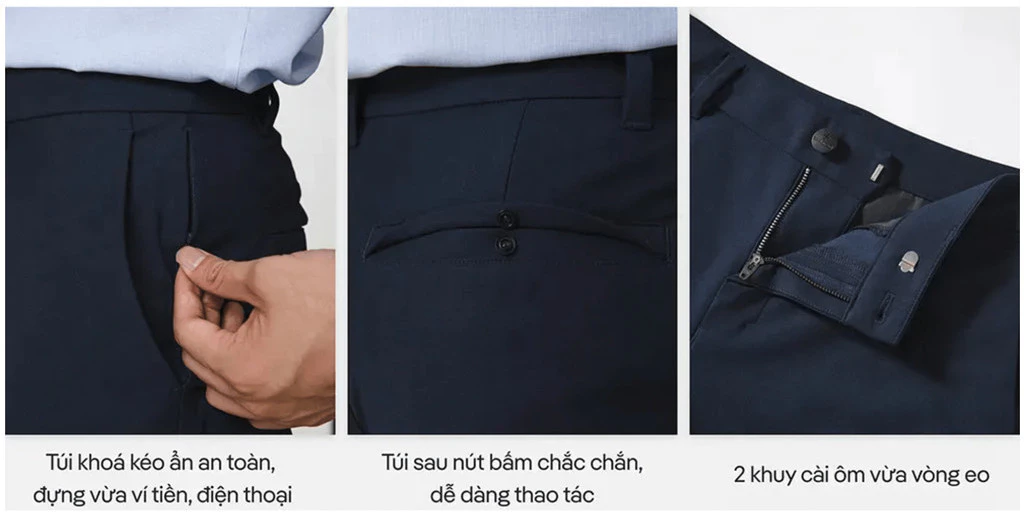 [TẶNG TẤT COTTON]Quần Dài ECC Warp Pants dáng Slim co giãn giữ form tốt, quần đi làm đi chơi dạo phố Coolmate