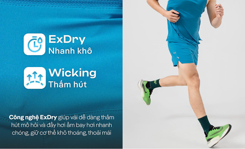 Quần Short nam thể thao chạy bộ Ultra Fast & Free II thấm hút, co giãn, nhanh khô Coolmate