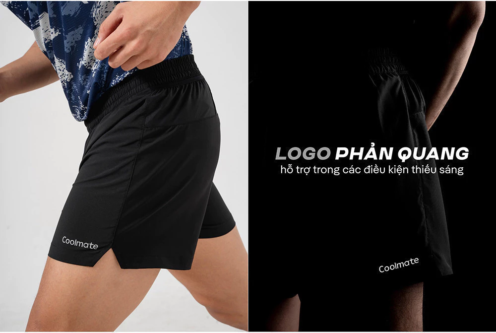 Quần Short nam thể thao chạy bộ Ultra Fast & Free II thấm hút, co giãn, nhanh khô Coolmate