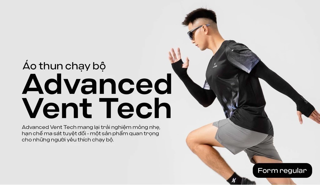 Áo thun chạy bộ Advanced Vent Tech thoáng khí Coolmate