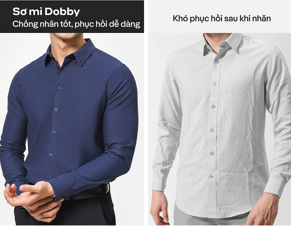 [TẶNG TẤT COTTON]Áo Sơ Mi Nam Dài Tay Premium Dobby mềm mại chống nhăn, Áo đi làm đi chơi dạo phố Coolmate