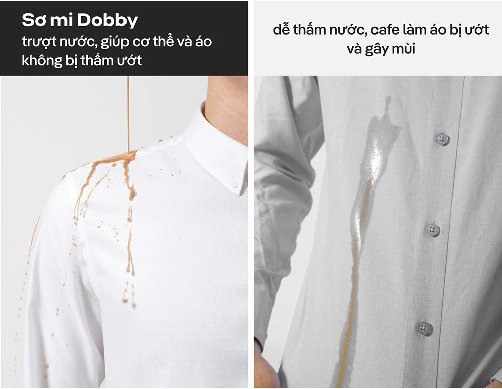 [TẶNG TẤT COTTON]Áo Sơ Mi Nam Dài Tay Premium Dobby mềm mại chống nhăn, Áo đi làm đi chơi dạo phố Coolmate