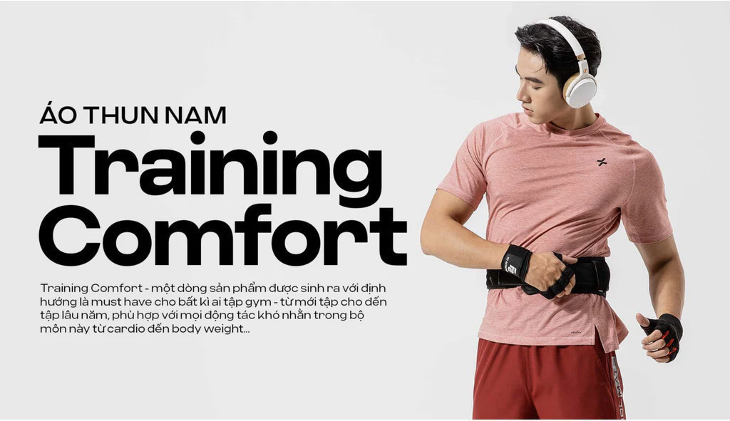 Áo thun nam thể thao tập Gym, Pickleball Training Comfort ExDry thoáng khí, thấm hút tốt Coolmate