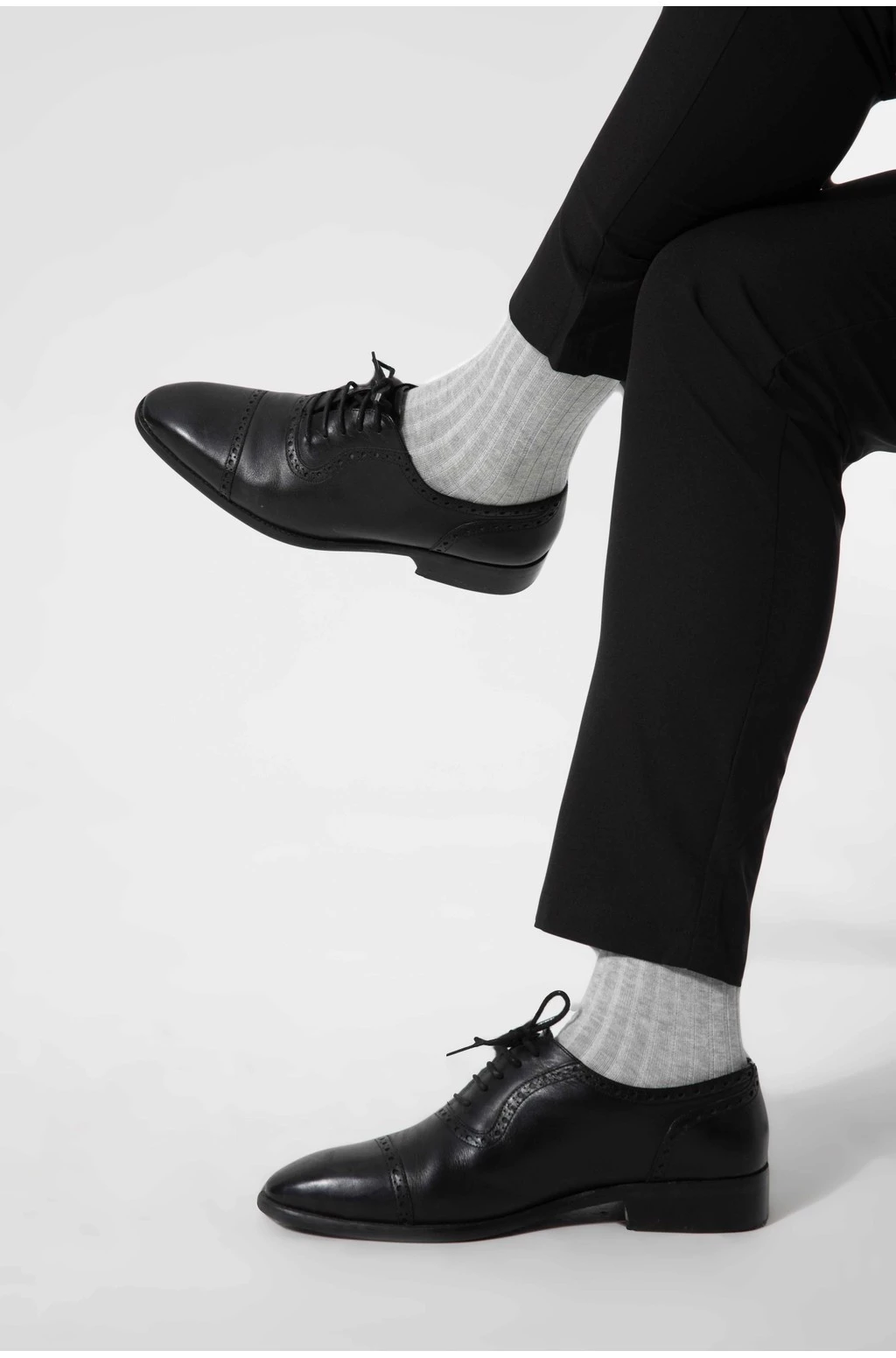 Combo 2 đôi Tất cổ dài Cotton Ribbed, Tất đeo giày tây mềm mại, thoáng khí, thấm hút tốt Coolmate