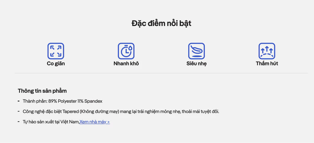 Quần short nam thể thao chạy bộ CoolFast không đường may 3.5 inch siêu nhẹ, thoáng khí Coolmate