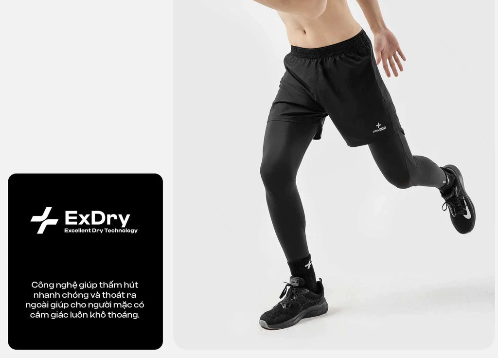 Quần giữ nhiệt thể thao nam Long Tights Mặc Trong co giãn, nhanh khô, thoáng khí Coolmate