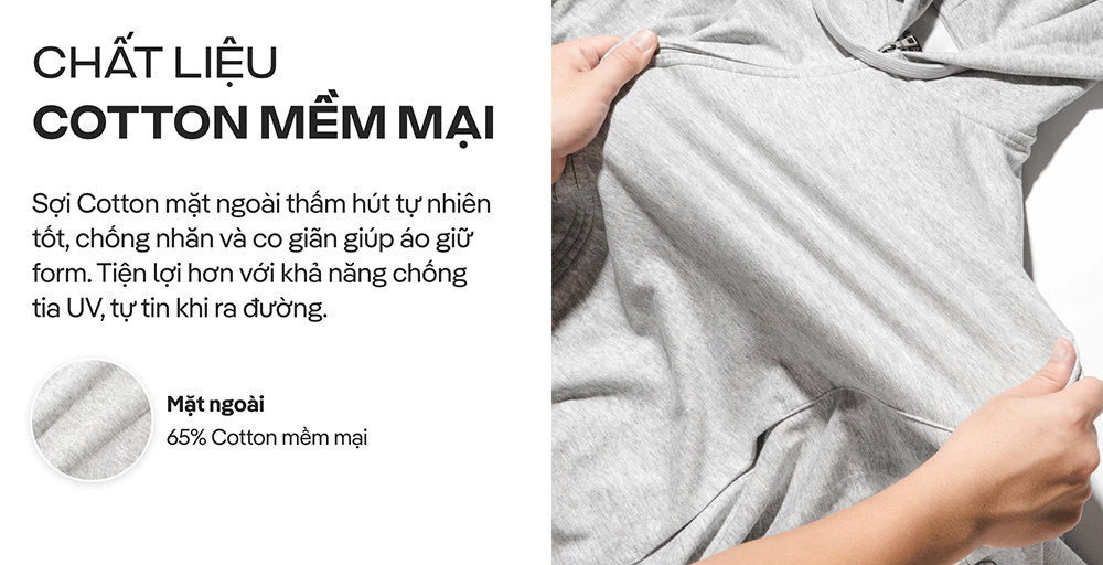 [GIÁ TỐT TRÊN LIVE]Áo khoác Knit đa năng bốn mùa chống nắng, vải mềm mịn, thấm hút, thoáng khí, chống UV Coolmate