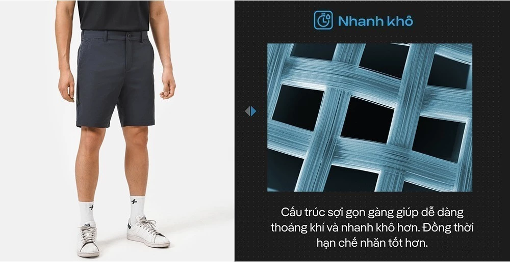 Quần Shorts Nam Kaki Excool co giãn Coolmate