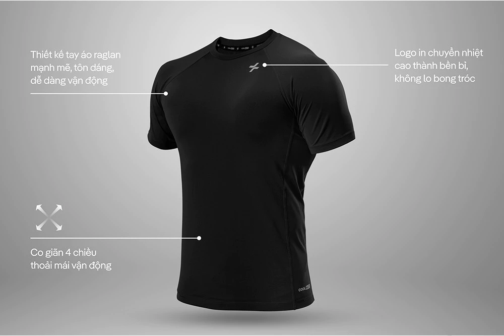 Áo Thun thể thao nam Gym Power dáng Tights fit thoáng khí co giãn 4 chiều Coolmate