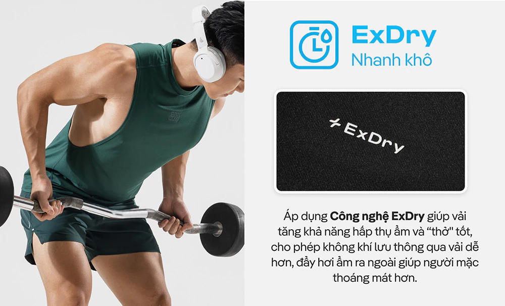 Áo ba lỗ nam Drop Arm Gym thể thao vải Mesh Peach co giãn thấm hút Coolmate