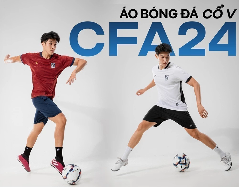 [MUA 2 GIẢM 5%][OUTLET]Áo Thun thể thao Bóng Đá Cổ V CFA24 thấm hút tốt, thoáng khí, áo đá banh Coolmate