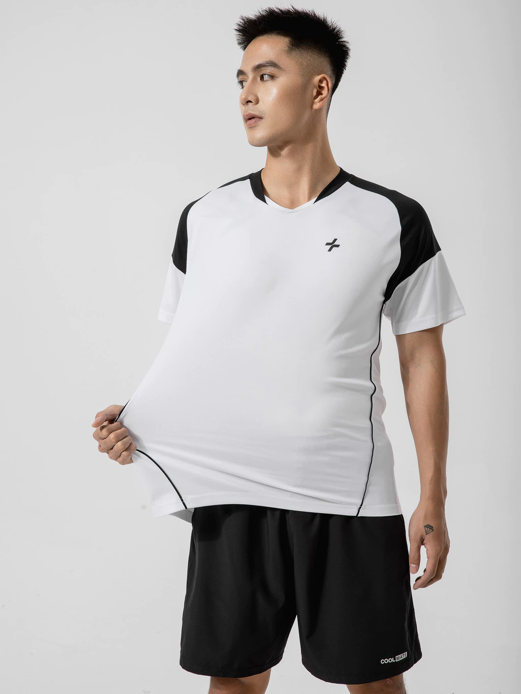 Áo thun nam thể thao pickleball tennis phối bo cổ co giãn thấm hút tốt nhanh khô Coolmate