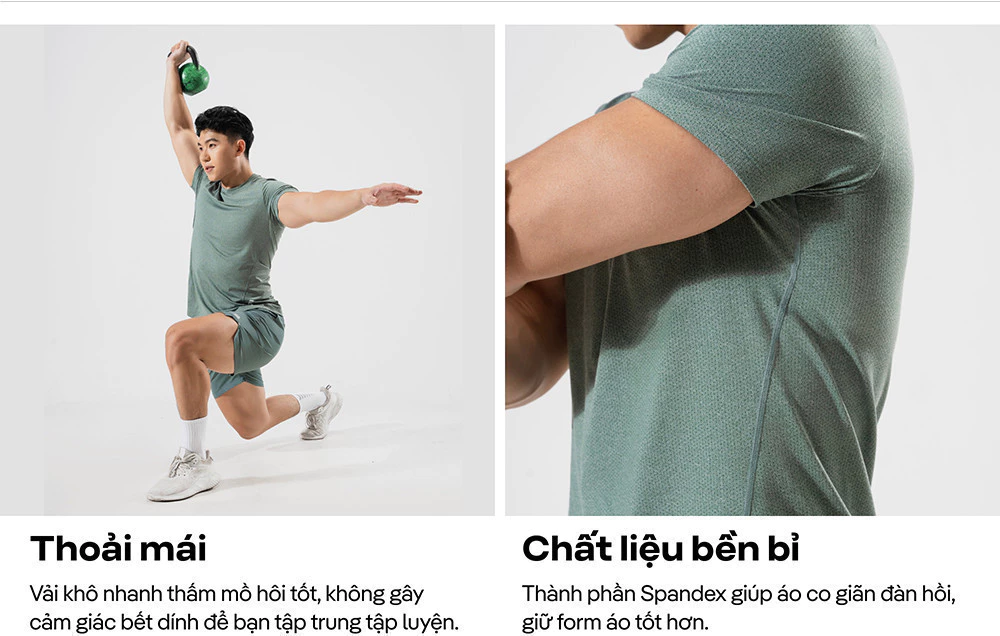 Áo Thun thể thao đa năng Training I dệt Knit mesh siêu thoáng khí co giãn tốt, thấm hút tốt Coolmate