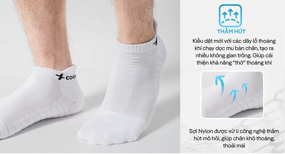 Tất Nam Chạy Bộ Essentials II Coolmate