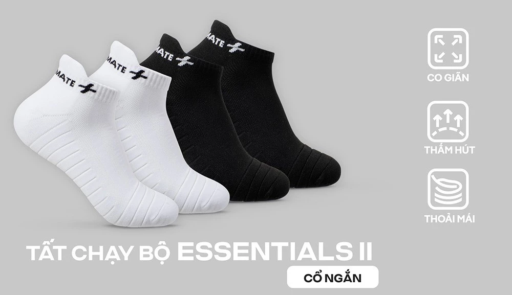 Tất Nam Chạy Bộ Essentials II Coolmate