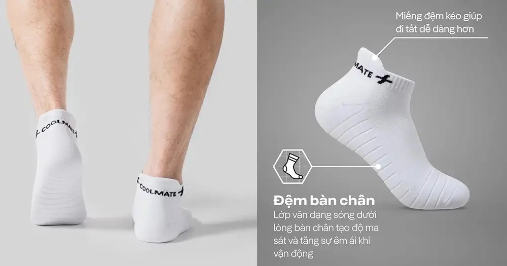 Tất Nam Chạy Bộ Essentials II Coolmate