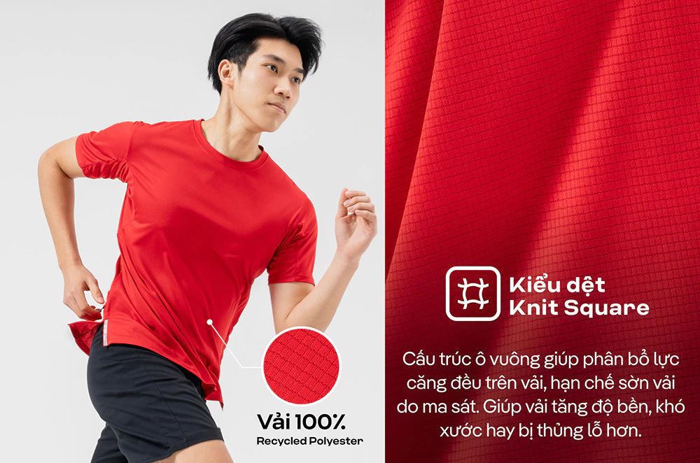 Áo thun nam thể thao chạy bộ Essentials Fast & Free Run II siêu nhẹ, nhanh khô Coolmate