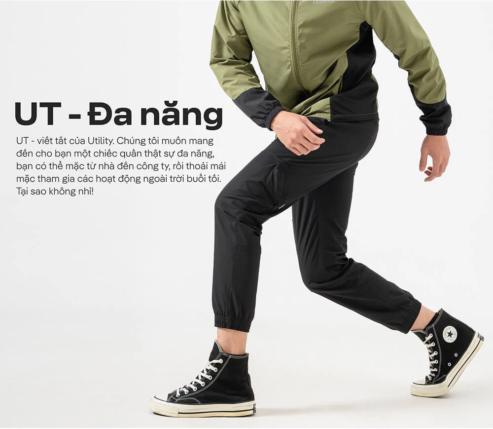 Quần dài thể thao nam Jogger UT đa năng, trượt nước, co giãn, độ bền cao - Coolmate