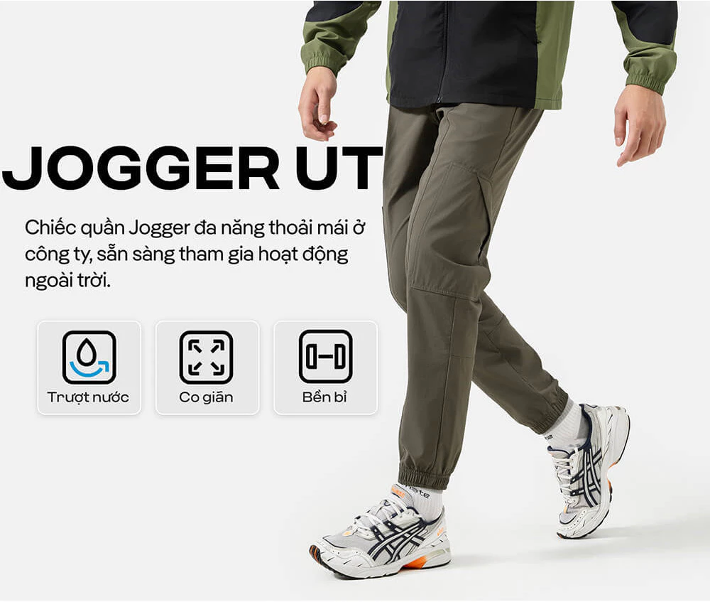 Quần dài thể thao nam Jogger UT đa năng, trượt nước, co giãn, độ bền cao - Coolmate