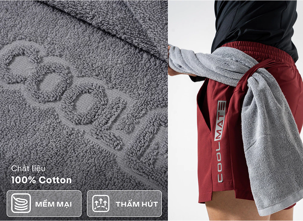 Khăn đa năng mềm mại thấm hút, khăn tập gym, thể thao, Tennis, Pickleball  Coolmate