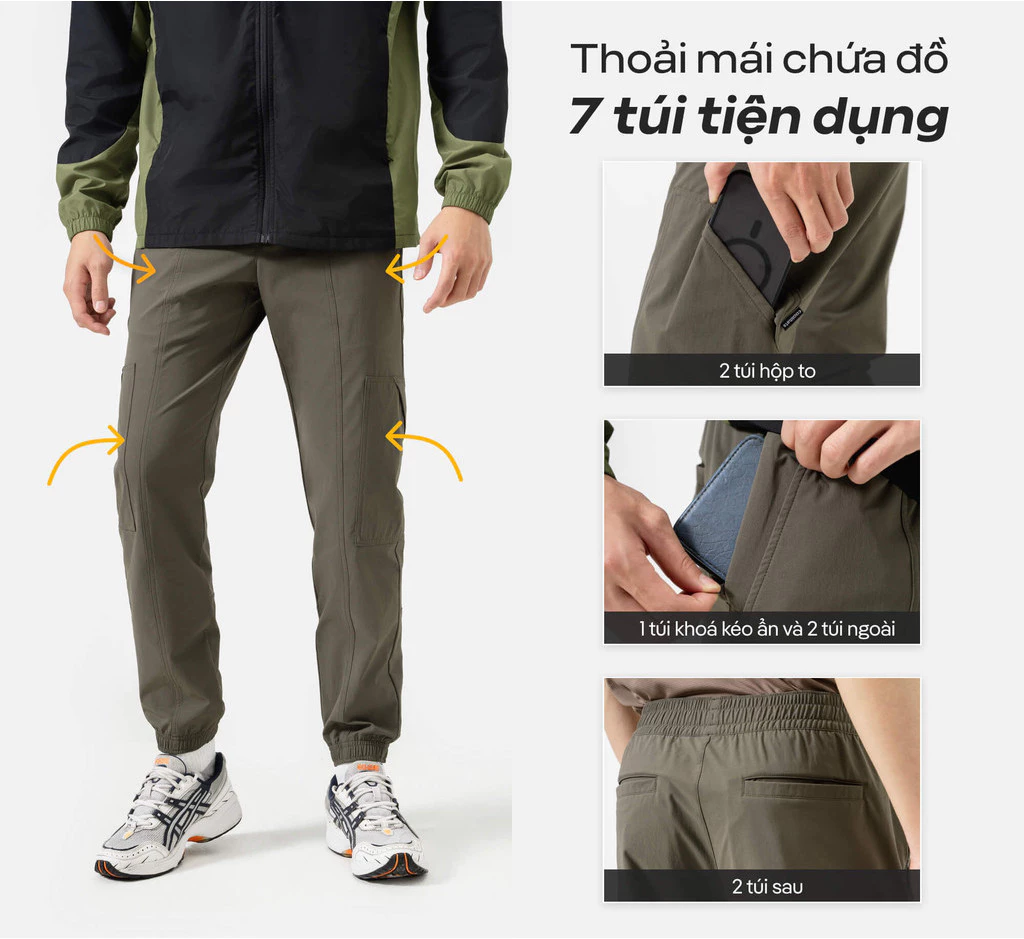 Quần dài thể thao nam Jogger UT đa năng, trượt nước, co giãn, độ bền cao - Coolmate