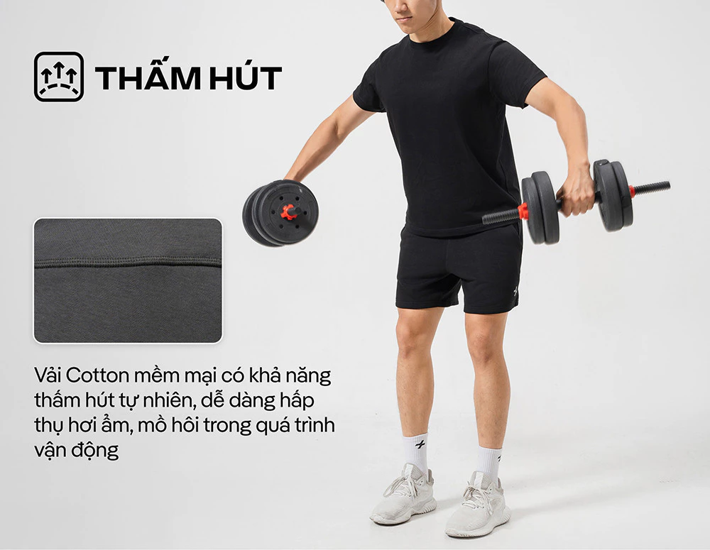 Quần Shorts Gym thể thao Cotton 6 inch II co giãn, thấm hút mồ hôi Coolmate