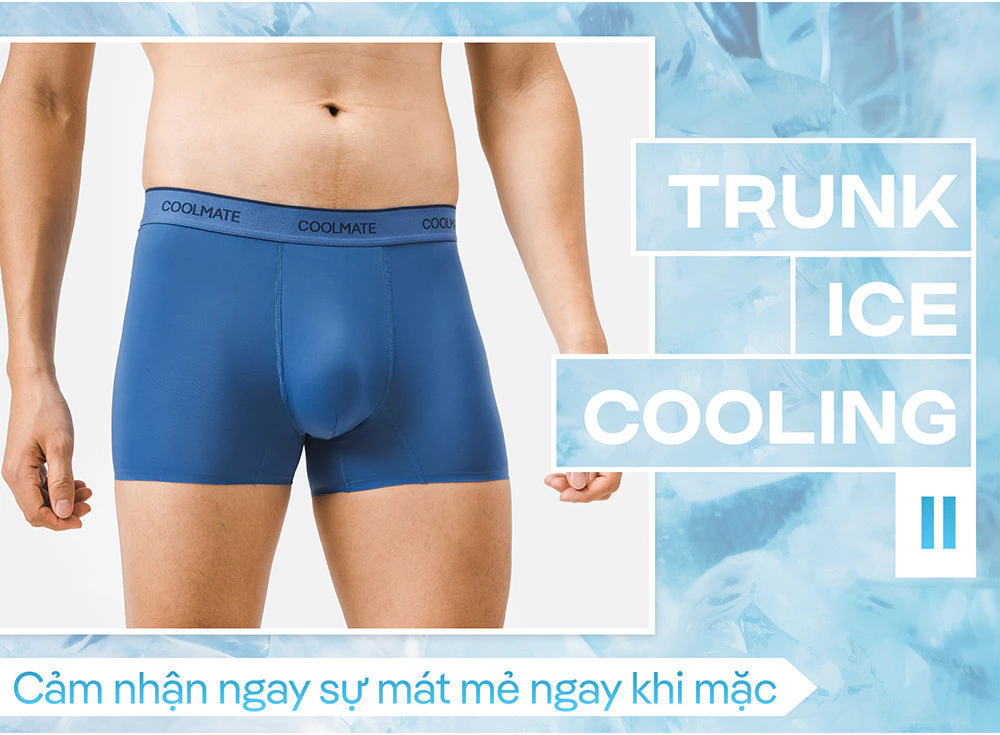 Combo 3 Quần Lót Nam Trunk Ice Cooling II mát lạnh thoáng mát, thấm hút, co giãn tốt Coolmate