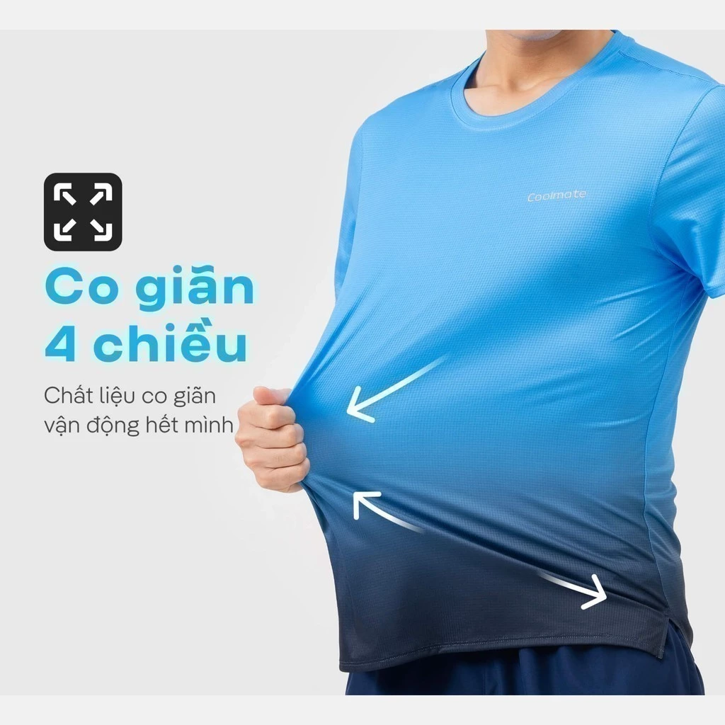 Combo 2 áo thun thể thao chạy bộ graphic siêu nhẹ thấm hút đa dạng màu Coolmate